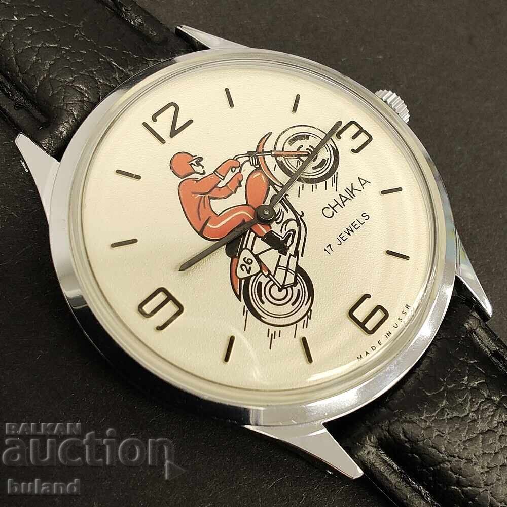 Ceas rar pentru tineret sovietic Pescăruș cu automobilist URSS URSS