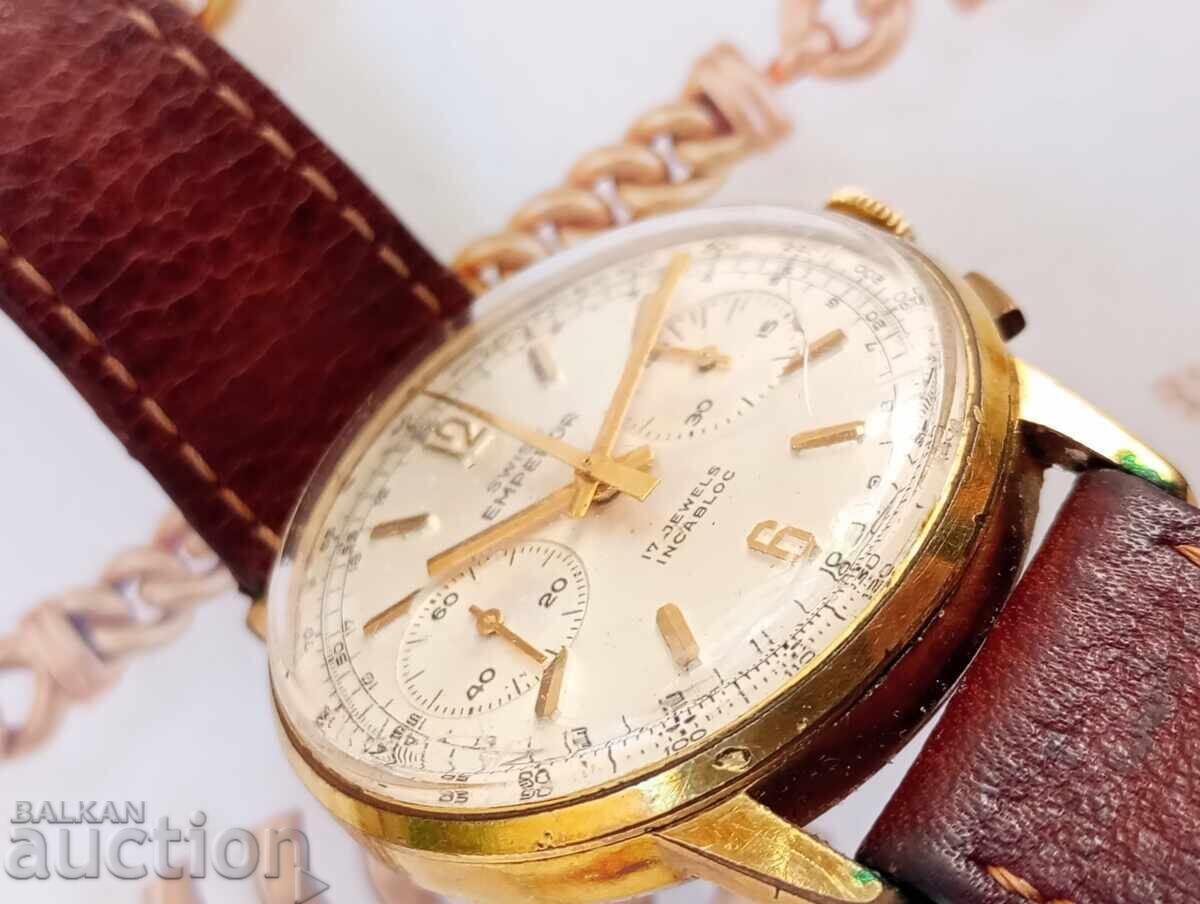 Vintage Swiss Emperor - Chronograph 1950s - 7
