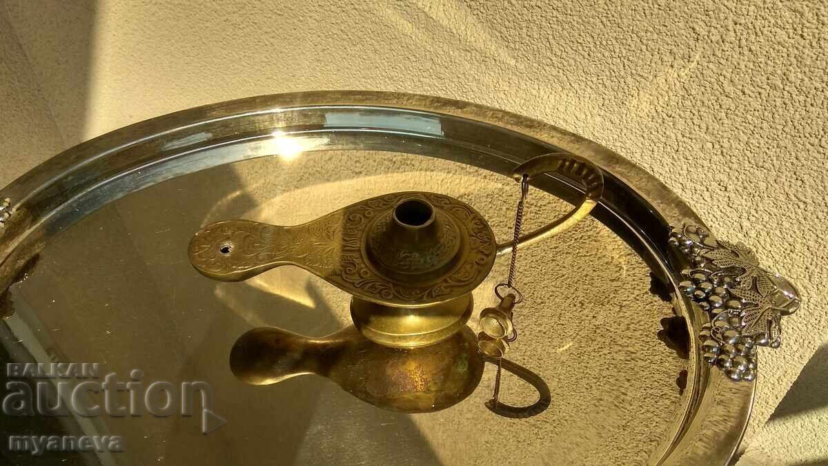 Delivery of Aromatic lamp, bronze with rich ornamentation