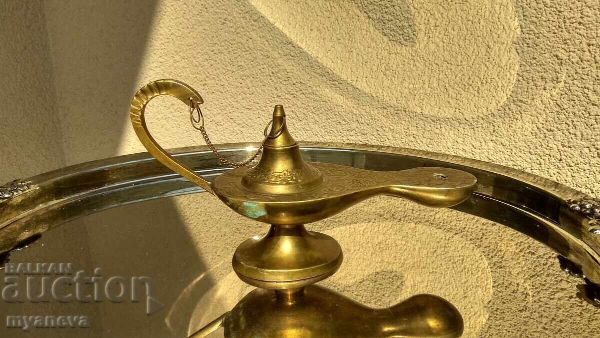 Aromatic lamp, bronze with rich ornamentation - 5