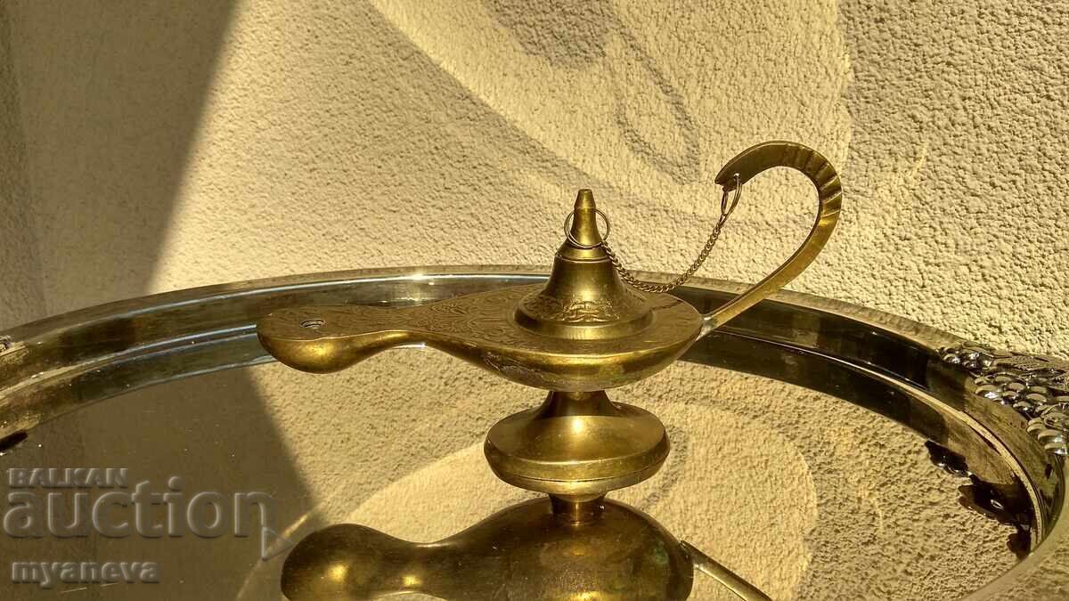 Aromatic lamp, bronze with rich ornamentation