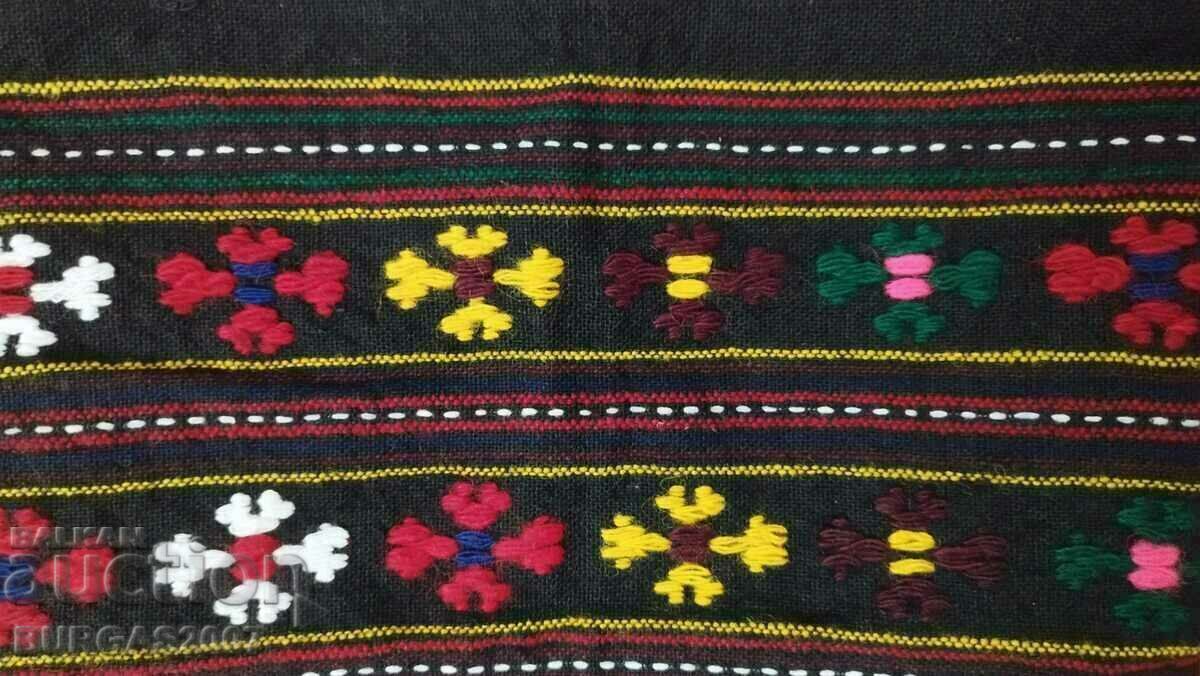 Auction  Old woven, embroidered case or shepherd's bag - 1