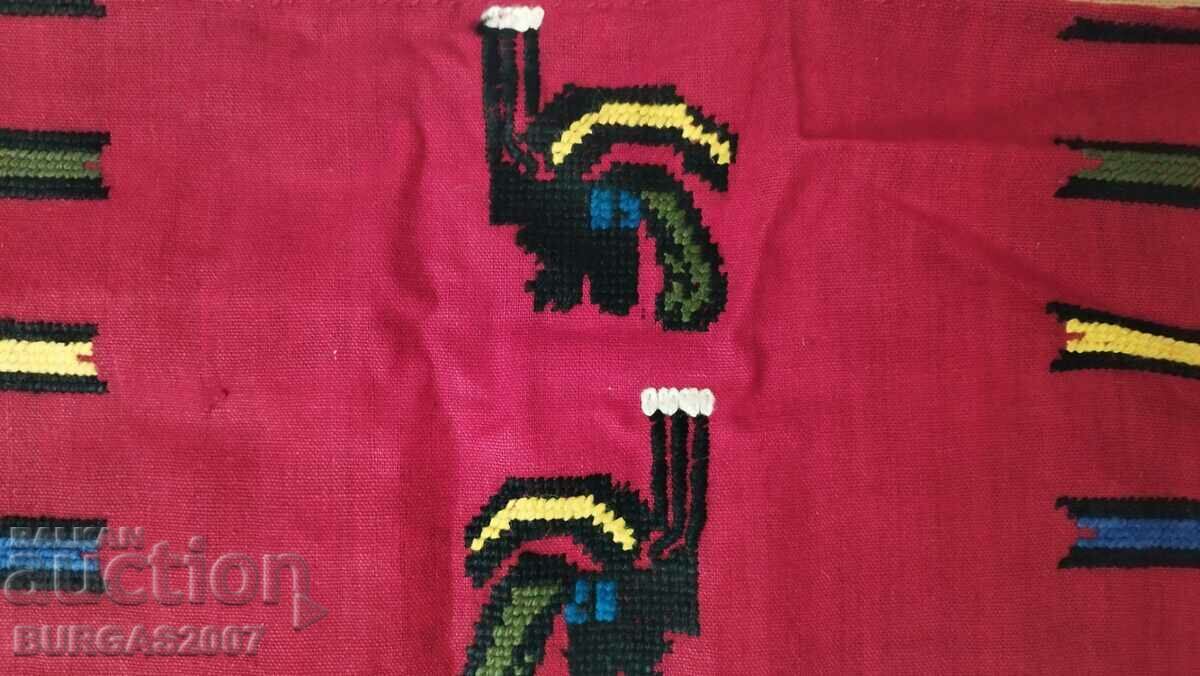 Auction  Old woven, embroidered apron - 4