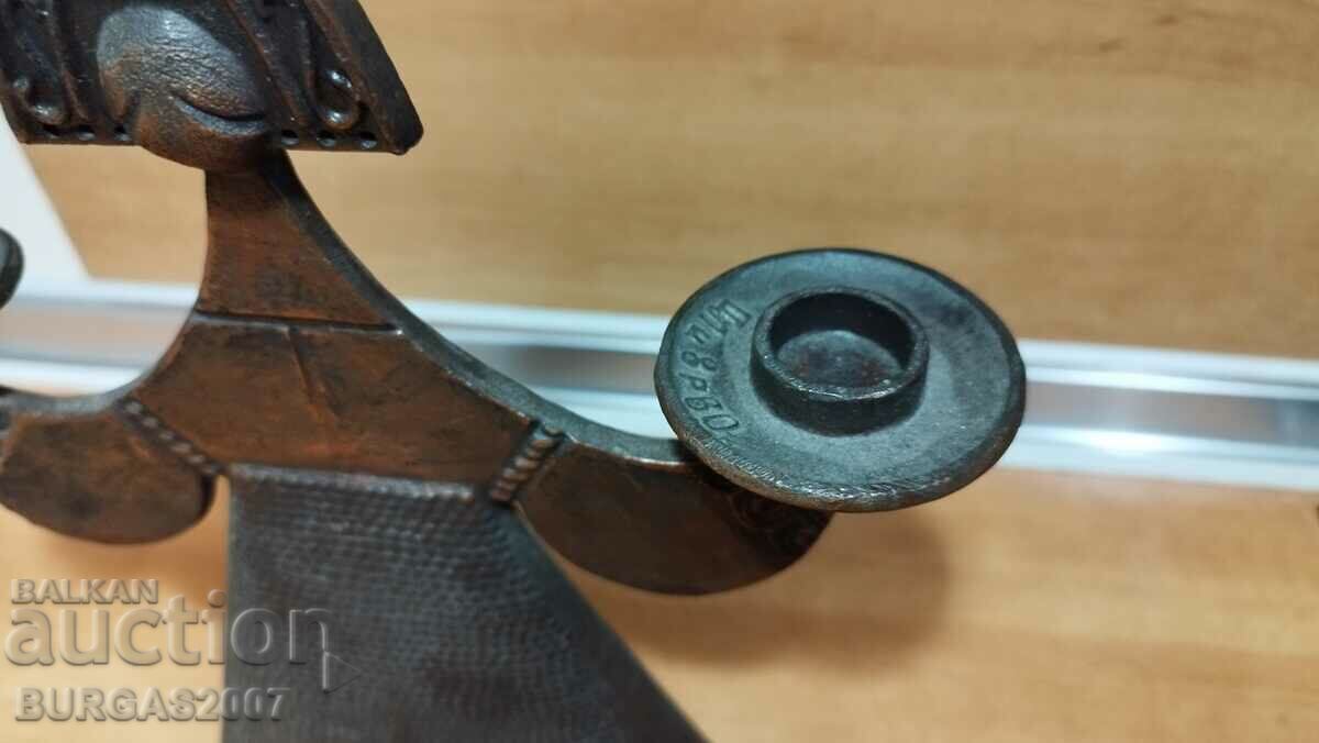 Old metal candlestick, USSR with price 55.00 BGN | € 28.12 Old metal candlestick, USSR with price 55.00 BGN | € 28.12