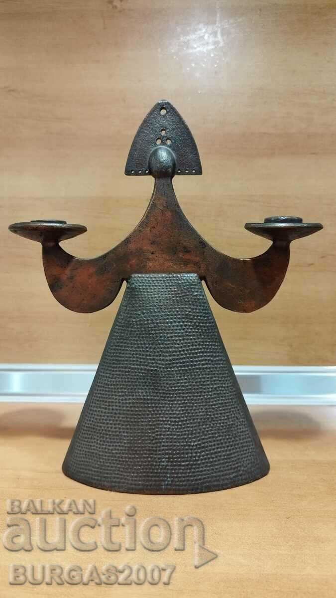 Auction Old metal candlestick, USSR Auction Old metal candlestick, USSR