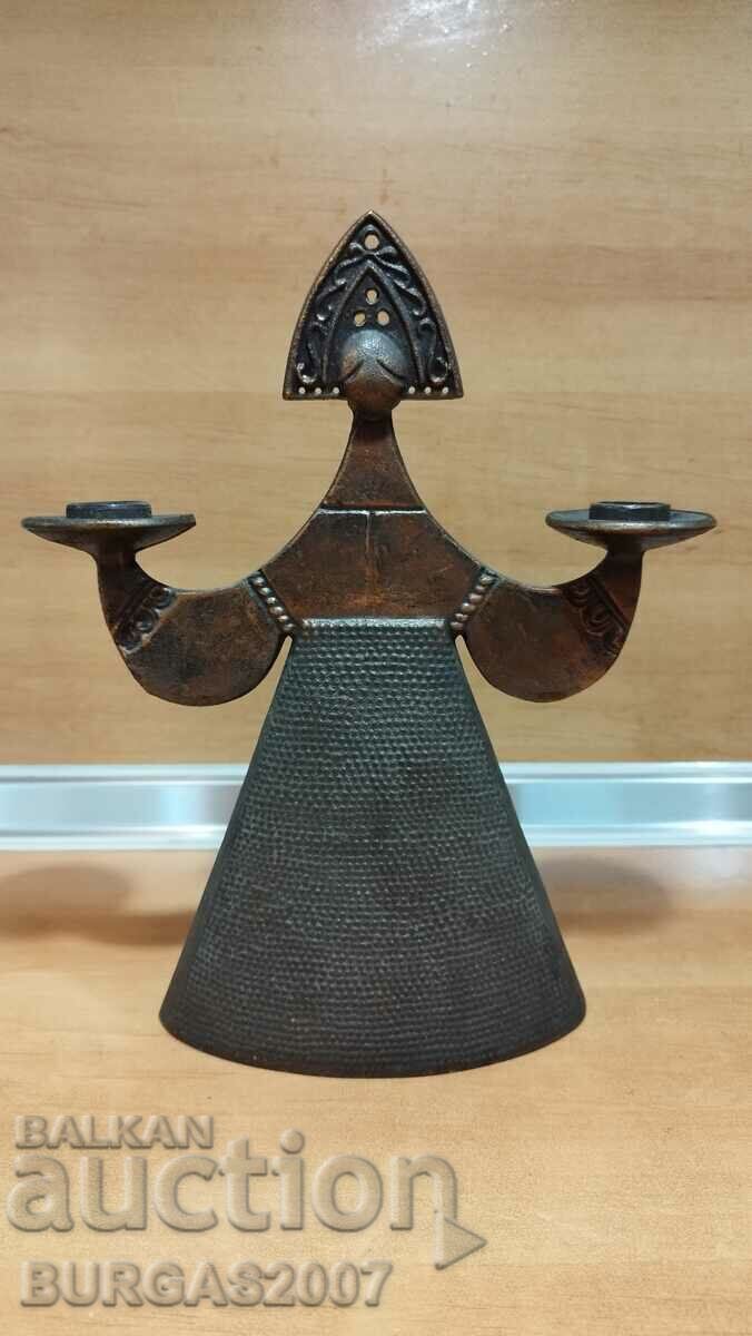 Old metal candlestick, USSR Old metal candlestick, USSR