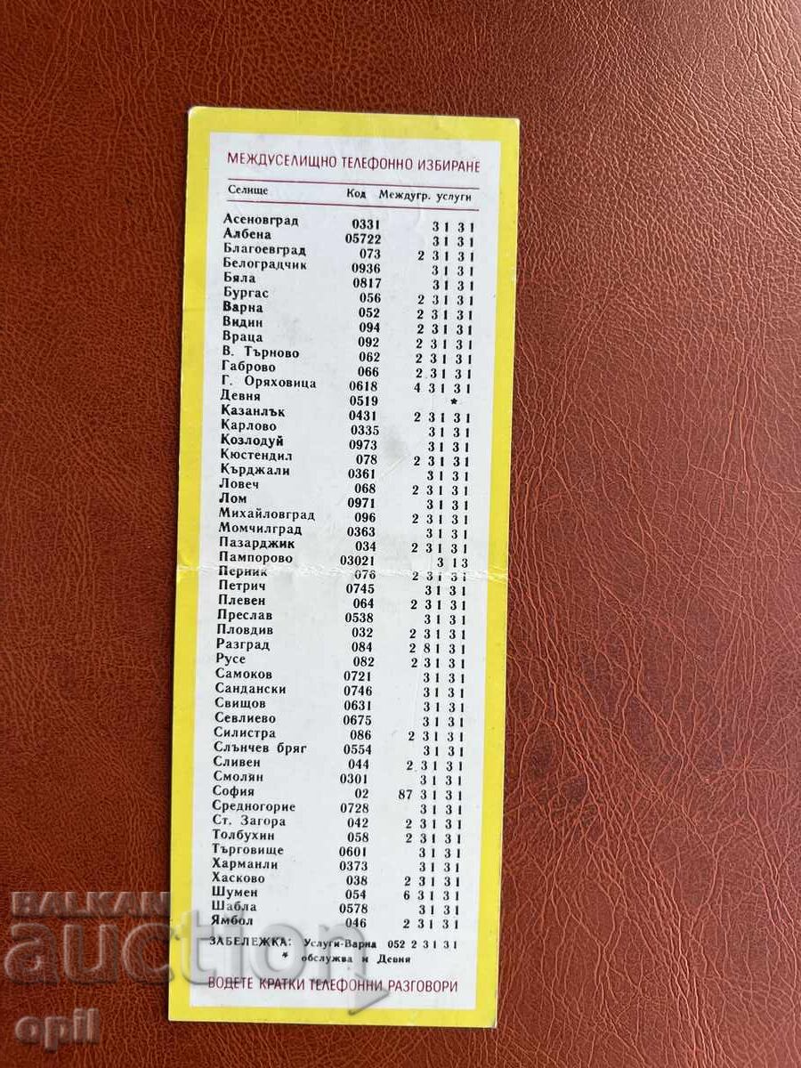 Calendar 1984 with price 0.50 BGN | € 0.26 Calendar 1984 with price 0.50 BGN | € 0.26