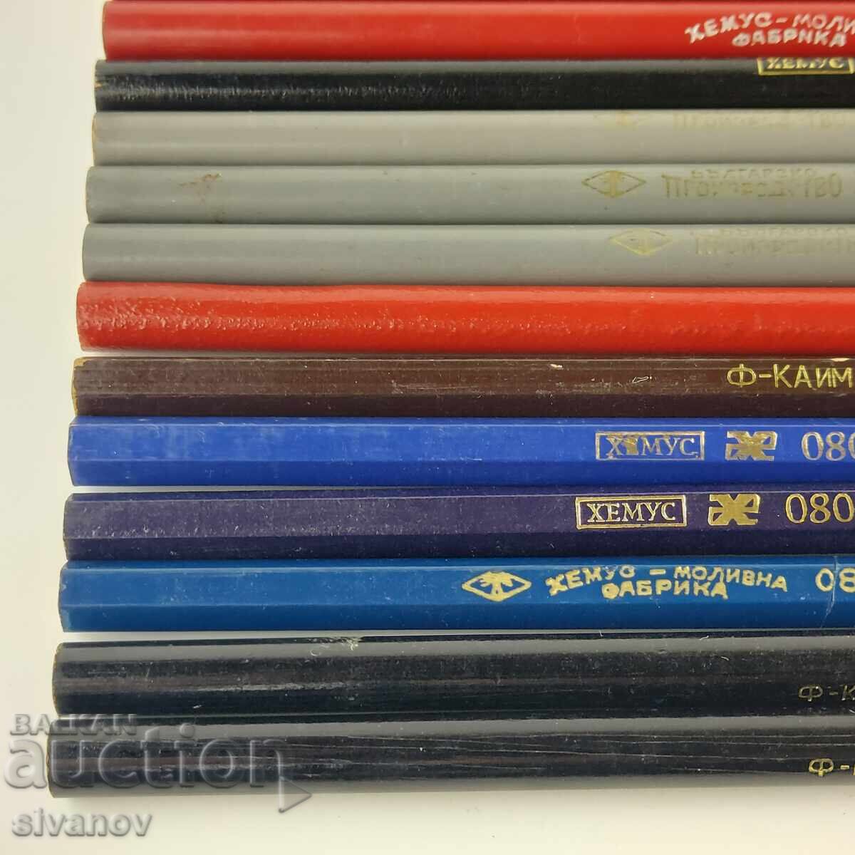Lot of 19 Bulgarian pencils, various types #5845 with price 34.99 BGN | € 17.89
