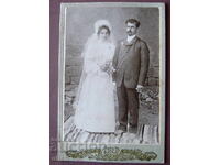 Παλιά οικογενειακή καρτ πορτρέτο φωτογραφία Βράτσα, σκληρό χαρτόνι