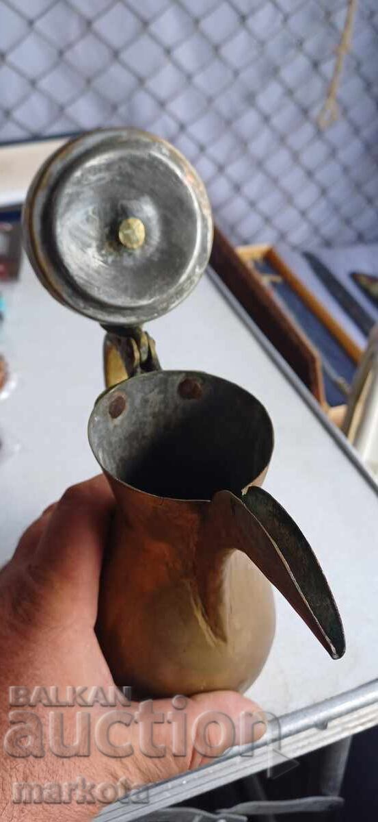 Османски чайник кафеник кана съд с тугри ибрик - 5