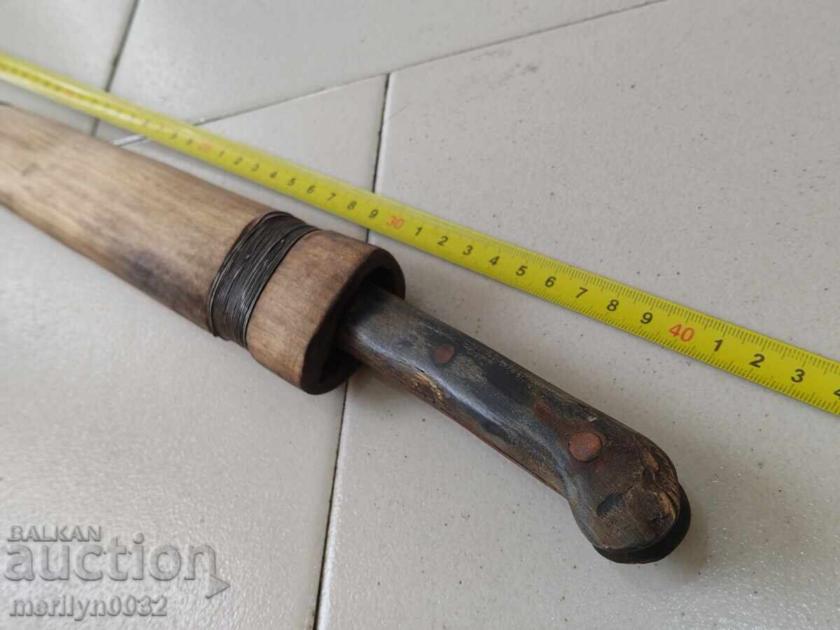 Παράδοση Σφυρήλατο τσεκούρι τσοπάνη καρακούλακ με θήκη, λεπίδα γιαταγάνι