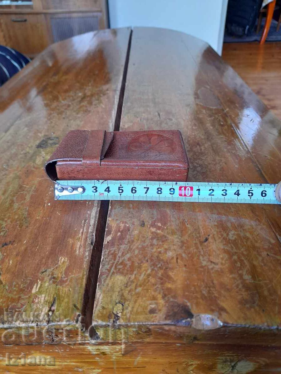 Стара кожена табакера за цигари,калъф - 5 Стара кожена табакера за цигари,калъф - 5