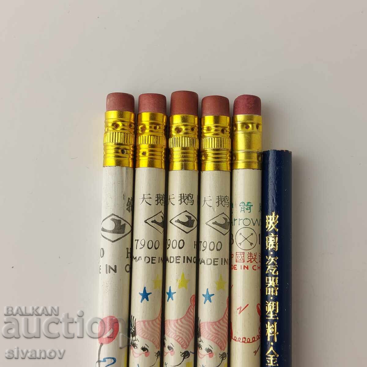 Lot of 6 Chinese pencils #5847 with price 19.99 BGN | € 10.22 Lot of 6 Chinese pencils #5847 with price 19.99 BGN | € 10.22