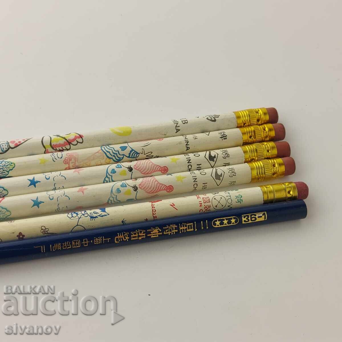 Lot of 6 Chinese pencils #5847 - 6 Lot of 6 Chinese pencils #5847 - 6