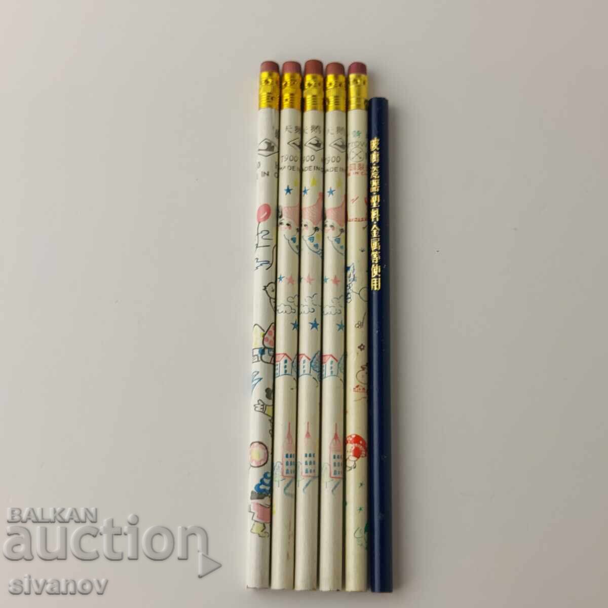 Lot of 6 Chinese pencils #5847 Lot of 6 Chinese pencils #5847