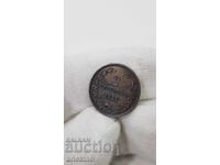 Monedă de colecție 2 cenți anul 1881 cu luciu