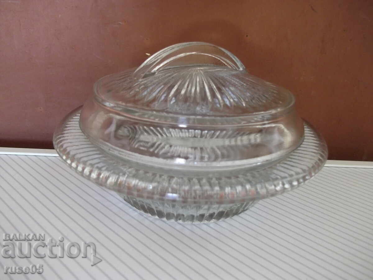 Glass bowl with lid