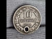 ✅PRINCIPALITY OF BULGARIA | 10 stotinki 1888 - HIGH RELIEF❗
