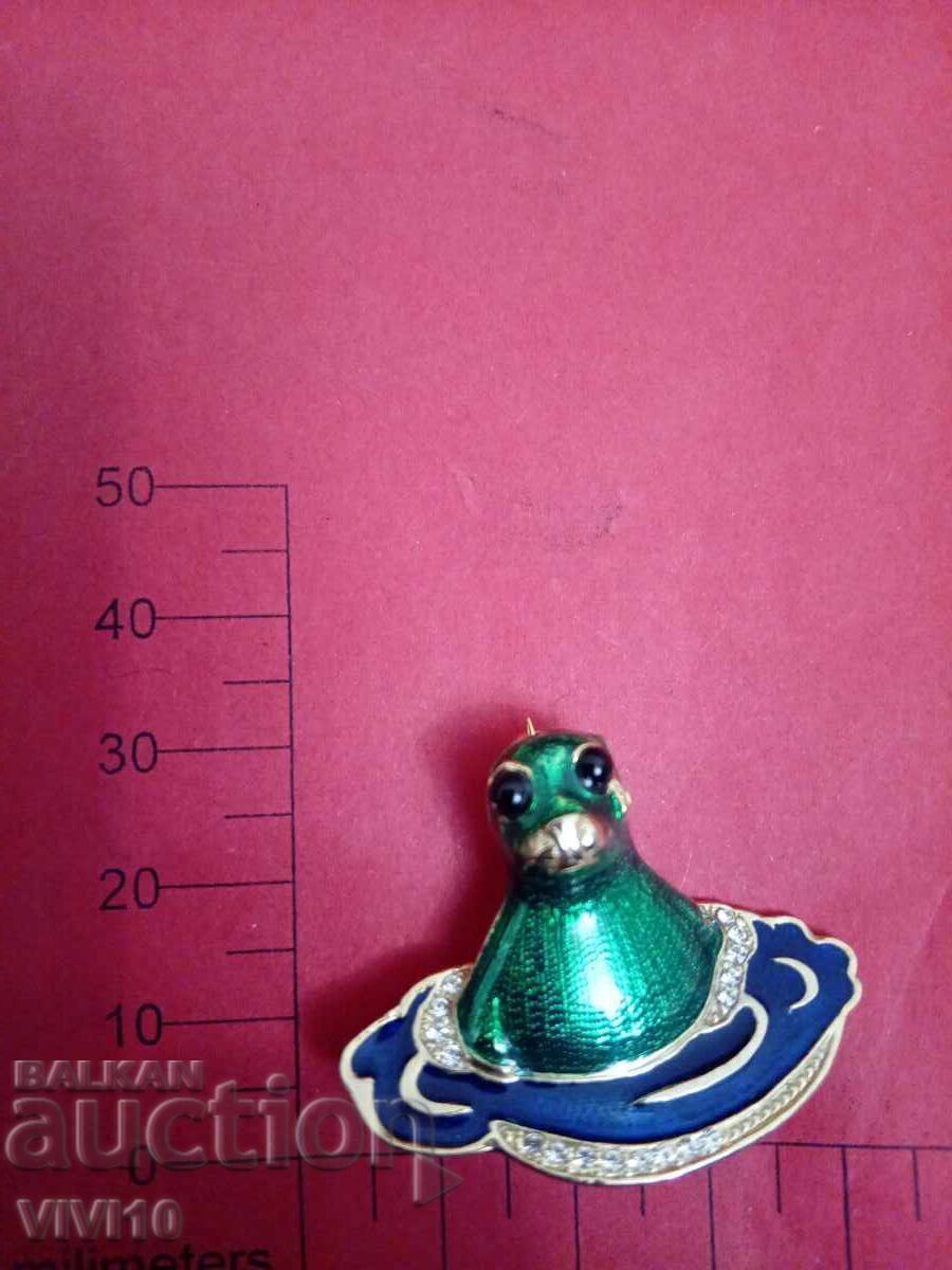 Antique Enamel Brooch