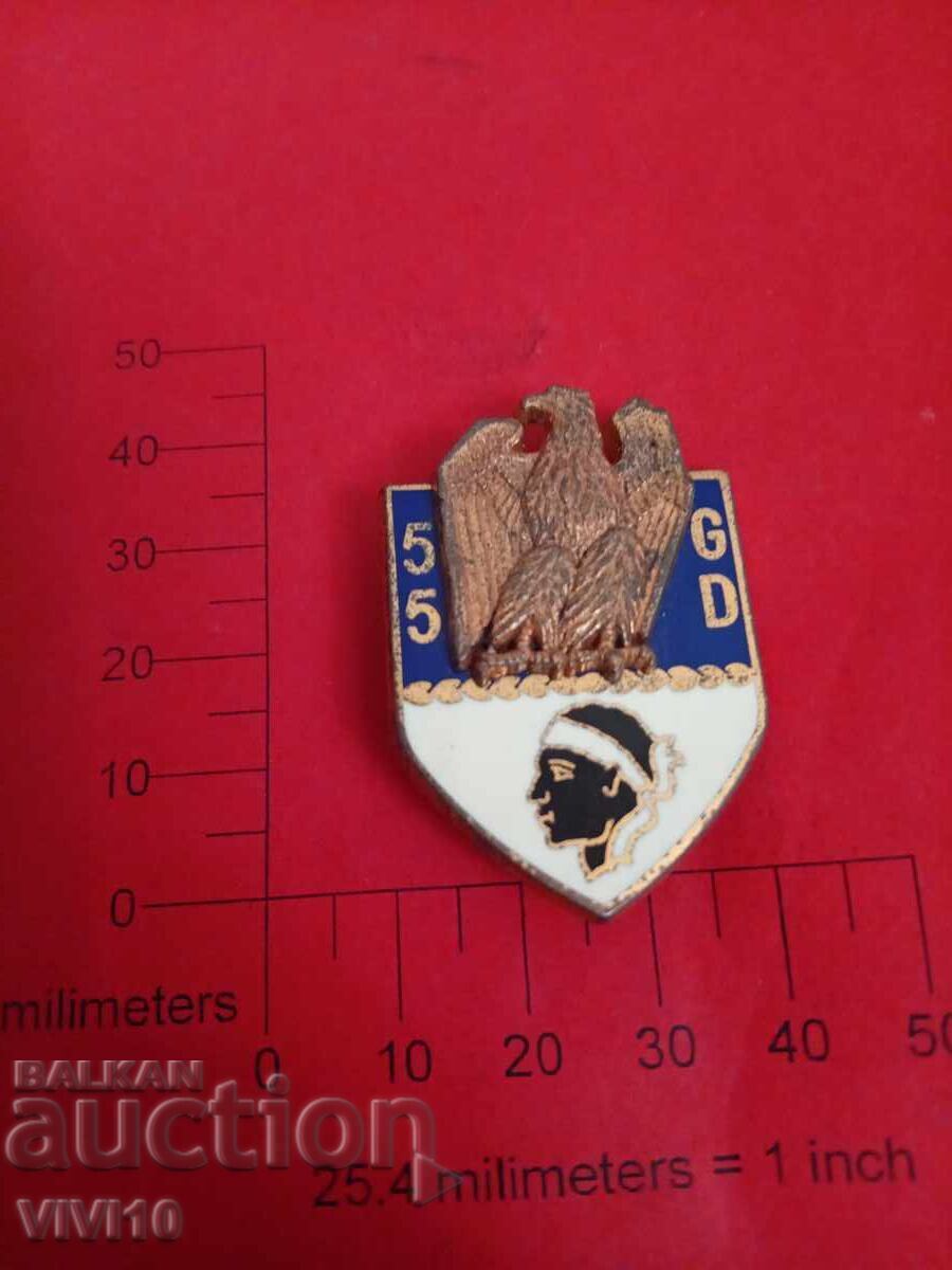 Antique French Badge, Enamel
