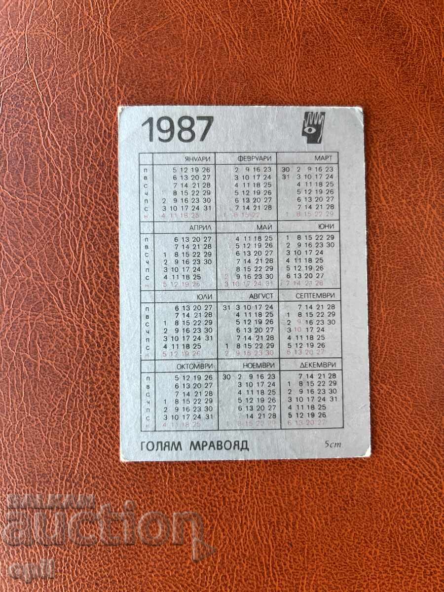 1987 Giant Anteater Calendar with price 0.70 BGN | € 0.36