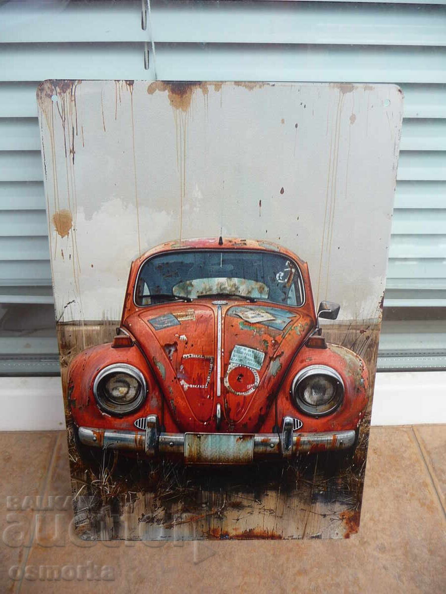 Metal sign car volkswagen beetle beetle turtle lep Metal sign car volkswagen beetle beetle turtle lep