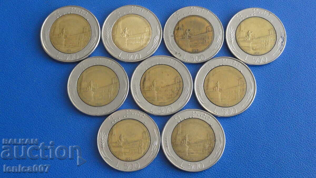 Italy - 500 Lire (9 pieces) - 5