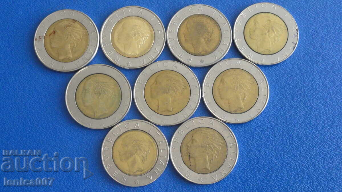 Италия - 500 лири (9 броя) - 6