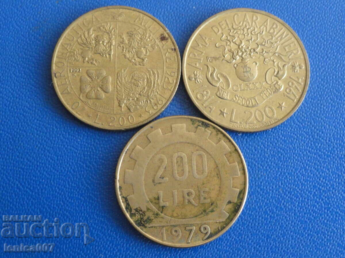 Italy - 200 Lire (3 pieces)