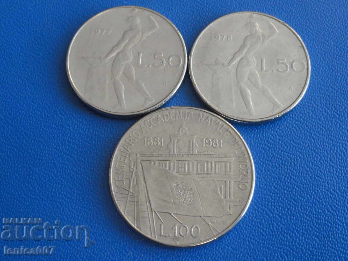 Italy - Coins (3 pieces) - 5 Italy - Coins (3 pieces) - 5