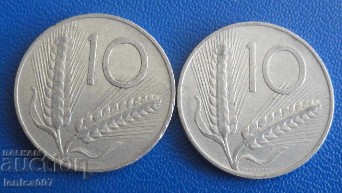 Delivery of Italy 1951-55 - 10 Lire (2 coins) Delivery of Italy 1951-55 - 10 Lire (2 coins)