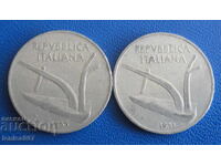 Italia 1951-55 - 10 lire (2 monede)