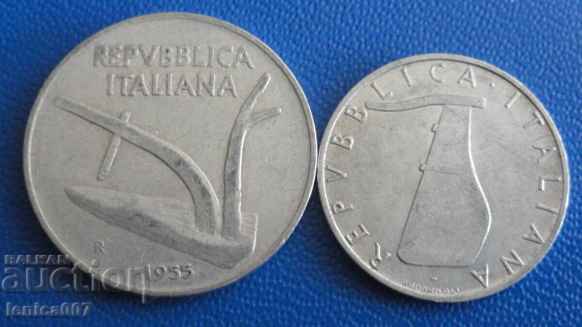 Παράδοση Ιταλία 1955 - 5 και 10 λίρες