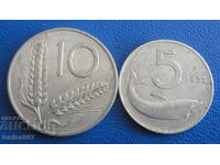 Italy 1955 - 5 and 10 Lire