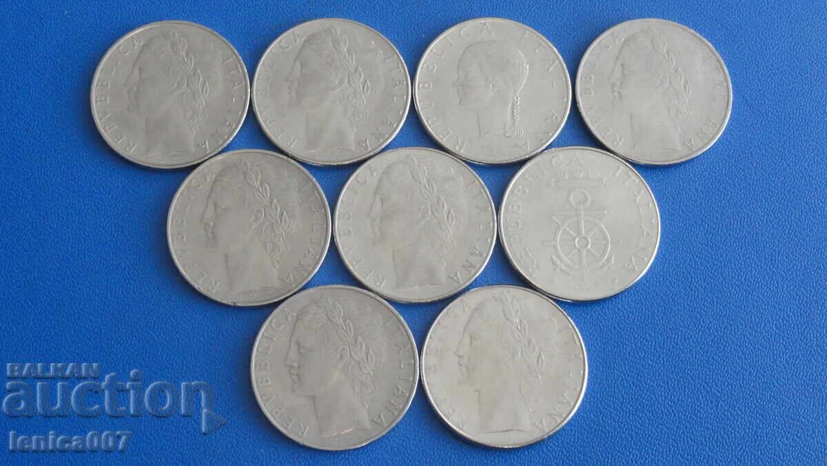 Italy 1970-81 - 100 Lire (9 pieces) with price 8.20 BGN | € 4.19 Italy 1970-81 - 100 Lire (9 pieces) with price 8.20 BGN | € 4.19
