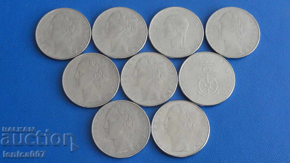 Delivery of Italy 1970-81 - 100 Lire (9 pieces)