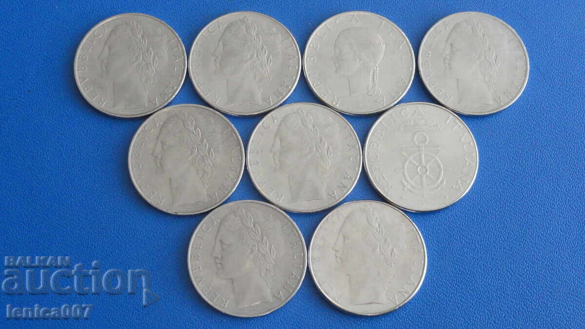 Italy 1970-81 - 100 Lire (9 pieces) - 6 Italy 1970-81 - 100 Lire (9 pieces) - 6