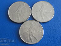 Италия 1977-79г. - 50 лири (3 броя)