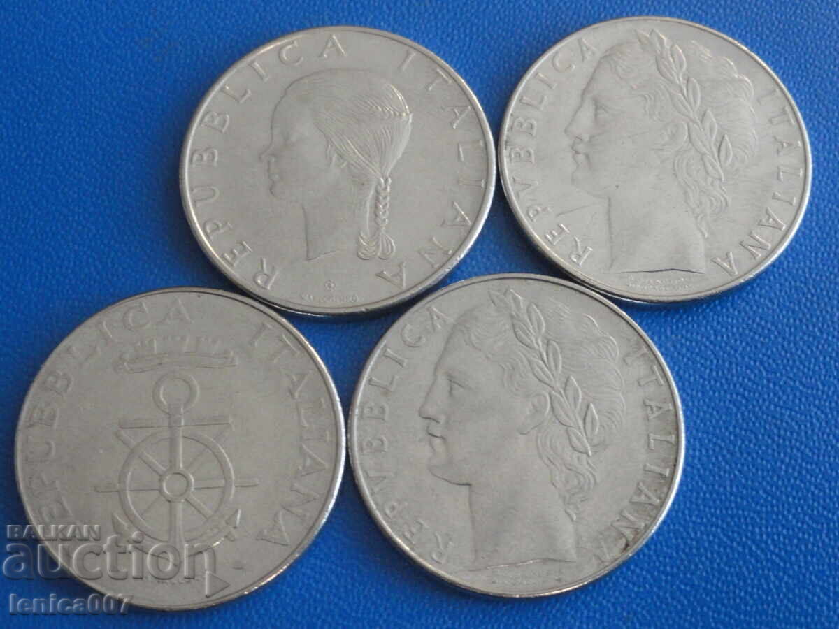 Ιταλία 1977-81 - 100 λίρες (4 τεμάχια) με τιμή 5.20 BGN | € 2.66 Ιταλία 1977-81 - 100 λίρες (4 τεμάχια) με τιμή 5.20 BGN | € 2.66