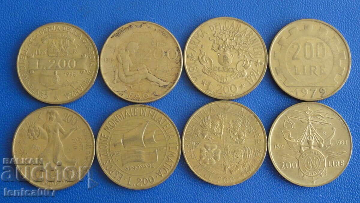Italy 1979-97 - 200 Lire (8 pieces) - 5