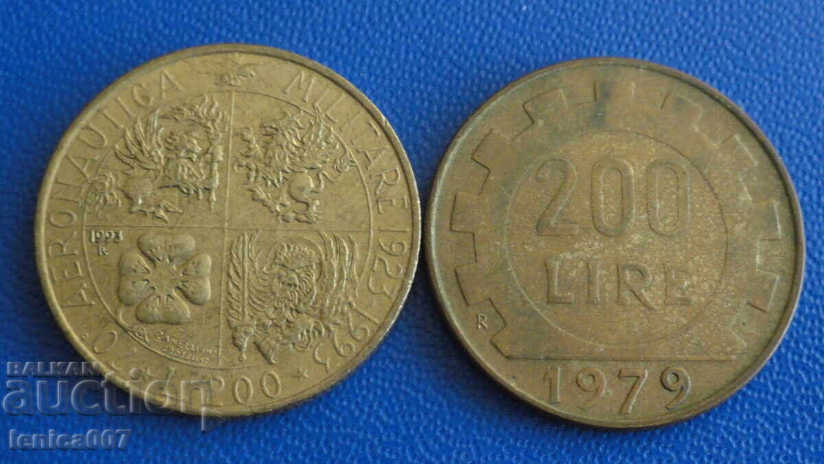Italy 1993 - 200 Lire (2 pieces) - 5 Italy 1993 - 200 Lire (2 pieces) - 5