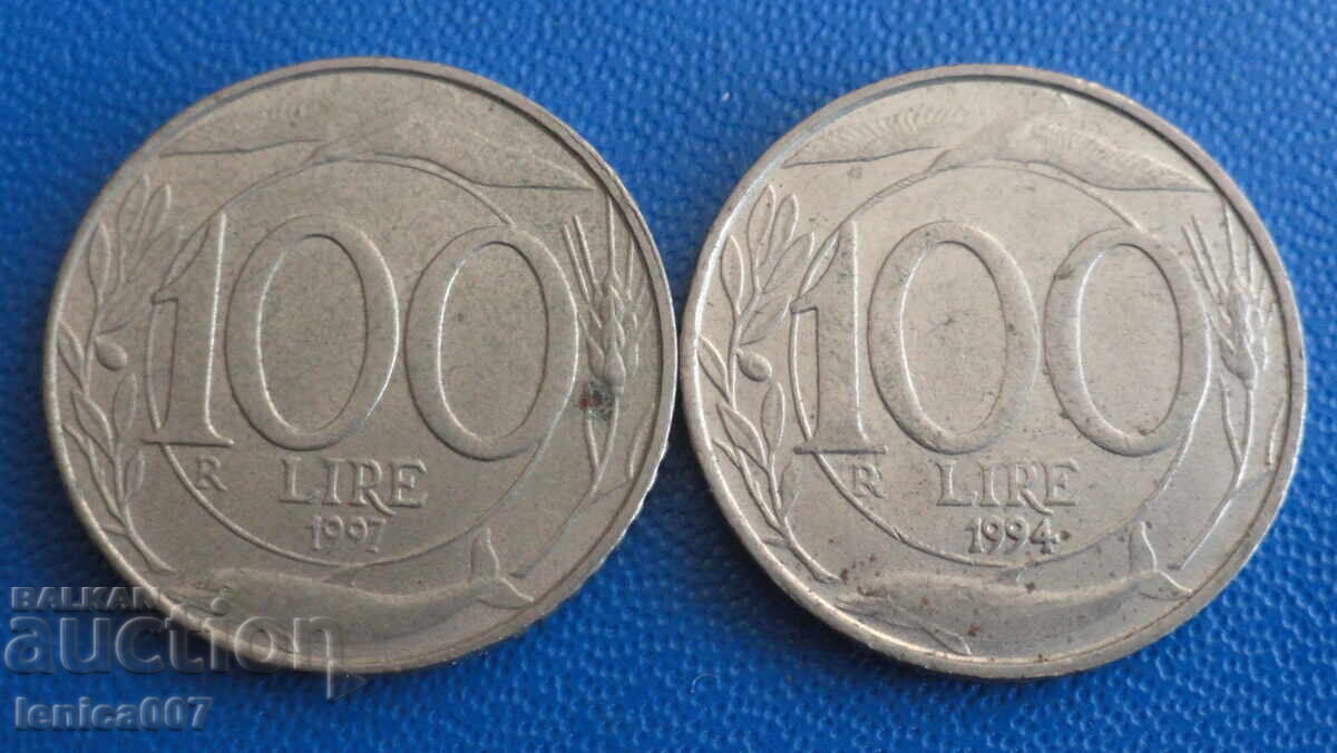 Italy 1994-97 - 100 Lire (2 pieces) - 6
