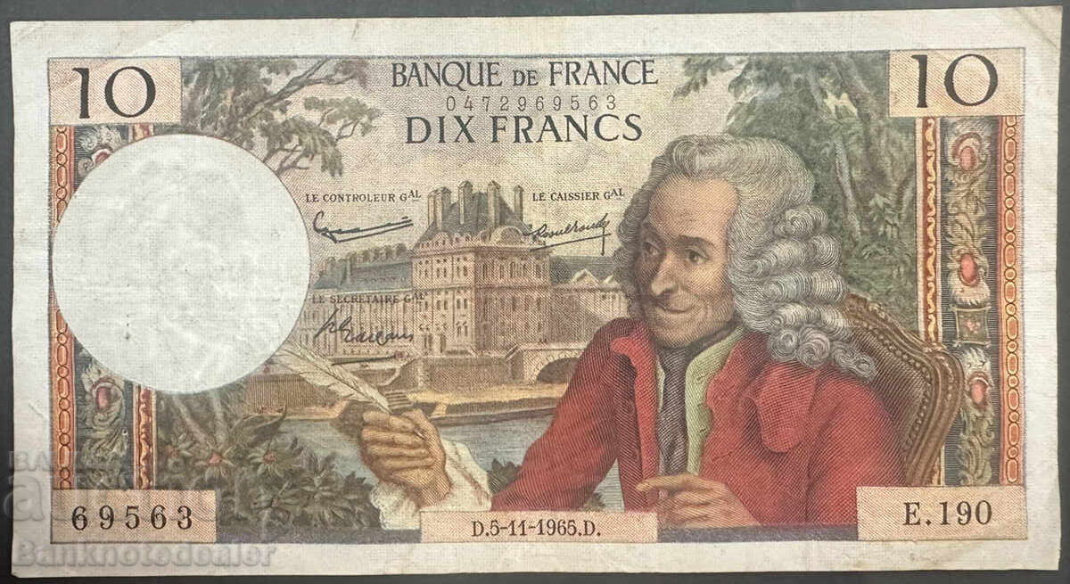 France 10 Francs 1965 Pick 147a Ref 9563