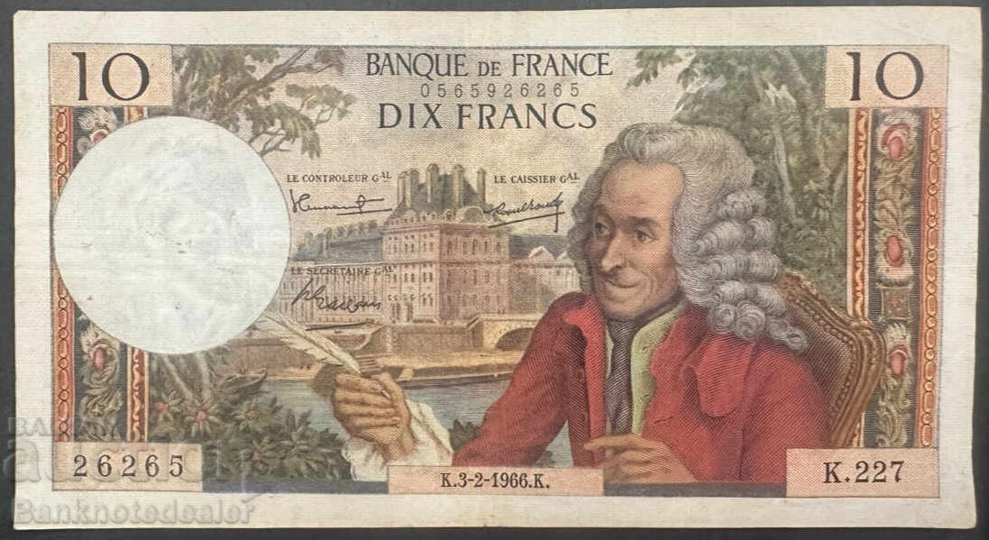 Γαλλία 10 Φράγκα 1966 Pick 147a Ref 6265