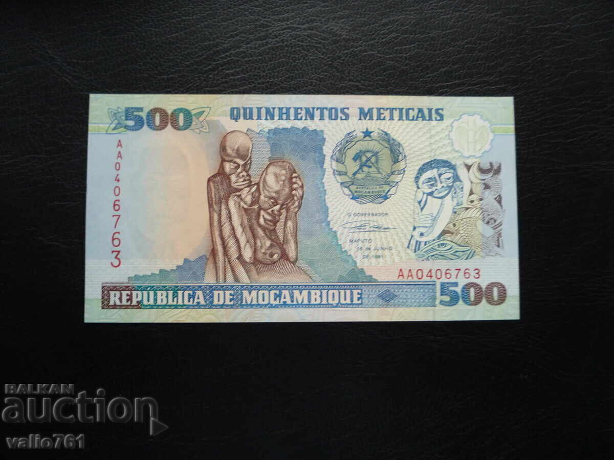 MOZAMBIQUE 500 METICAIS 1991 NEW UNC