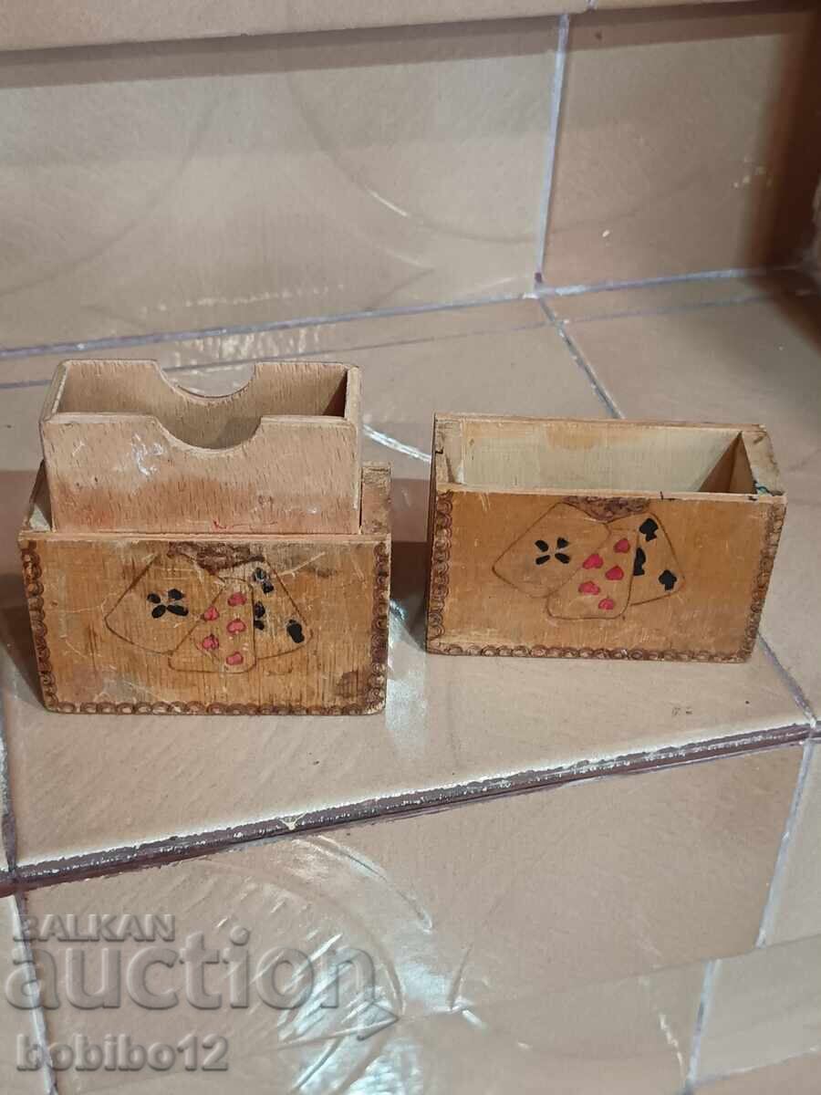 Auction Retro wooden card box Auction Retro wooden card box