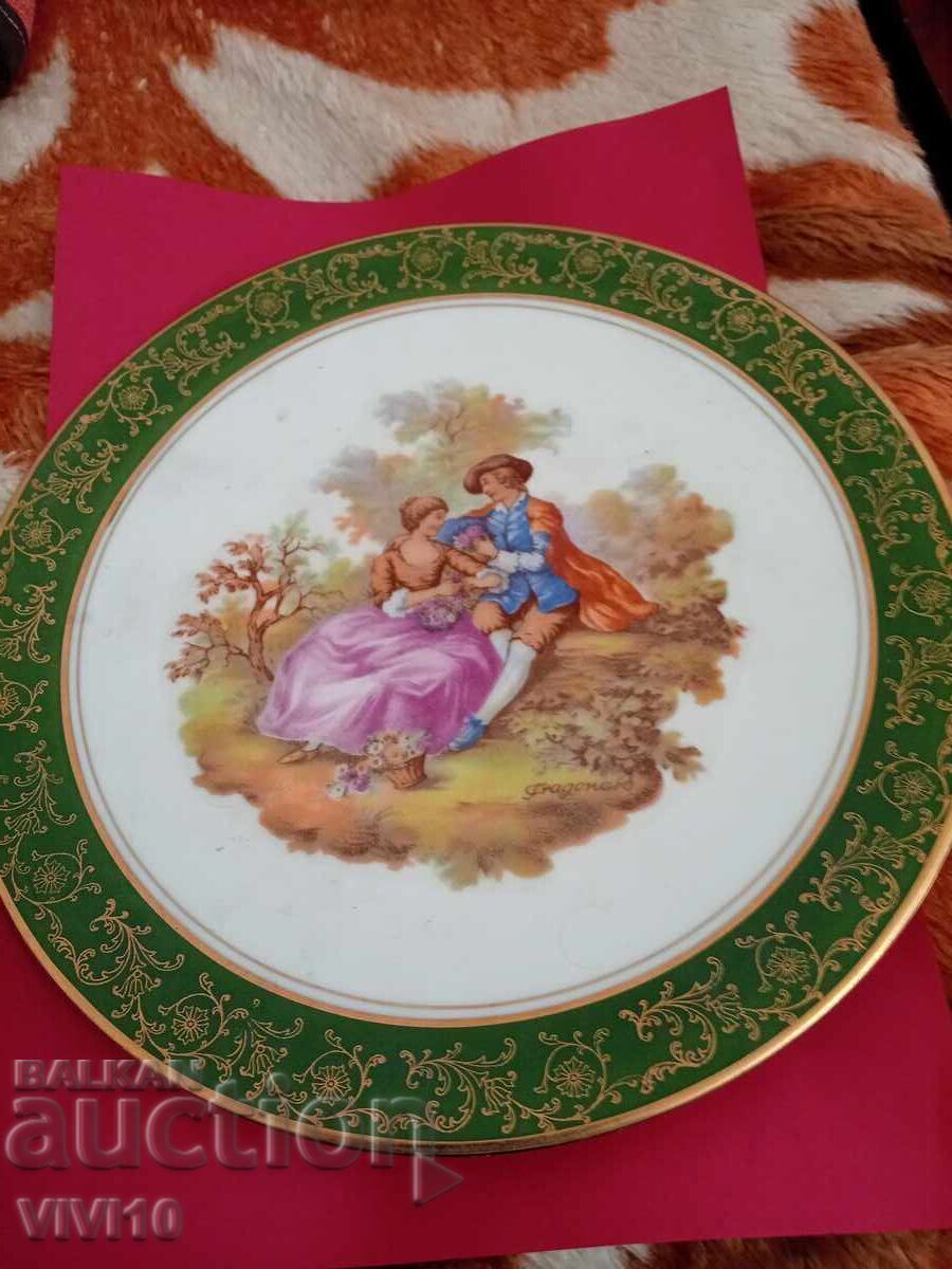 Antique Limoges plate, 26cm