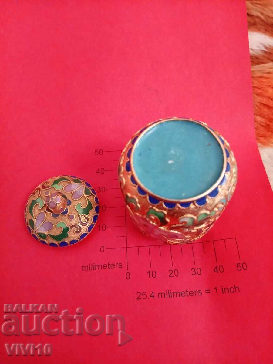 Licitație Cutie de bijuterii antic, bronz, aurire