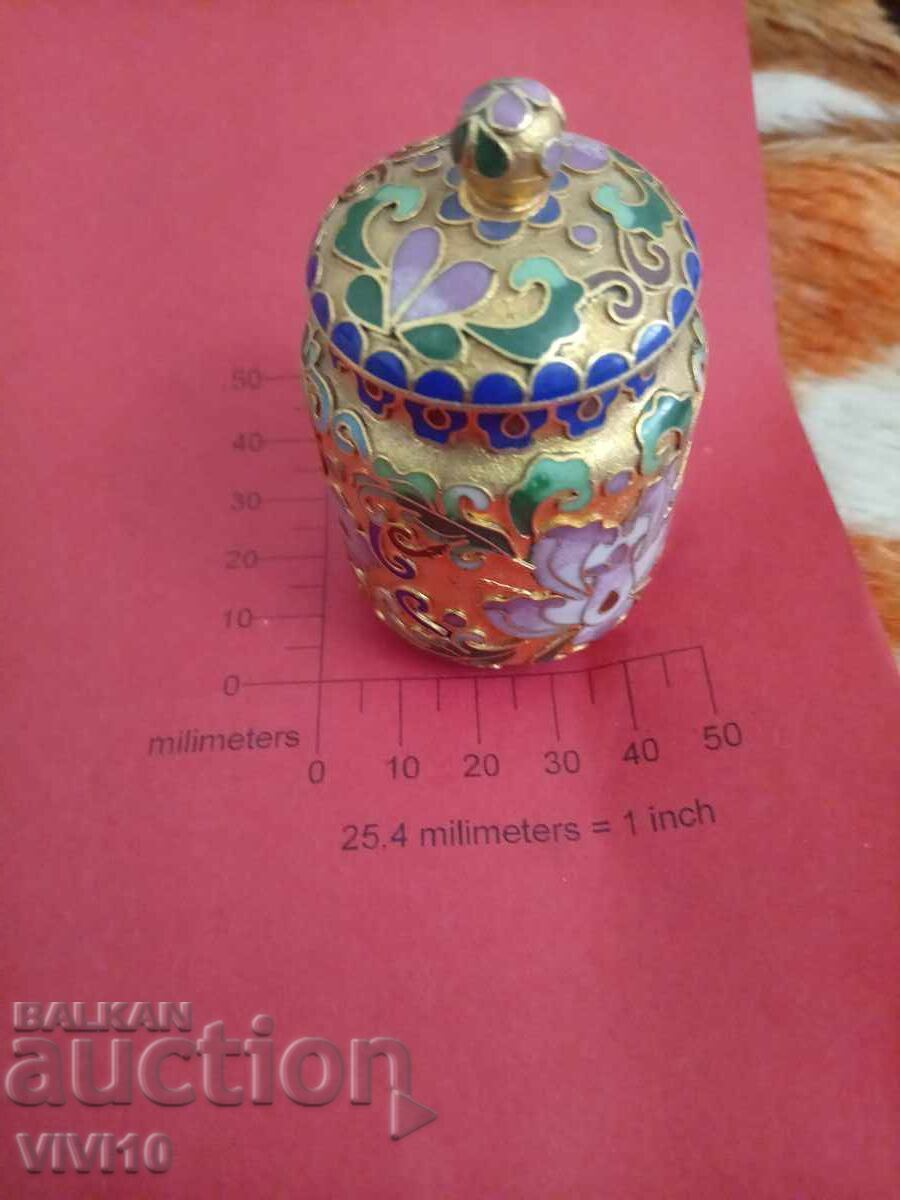 Cutie de bijuterii antic, bronz, aurire