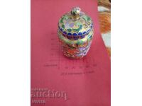 Cutie de bijuterii antic, bronz, aurire